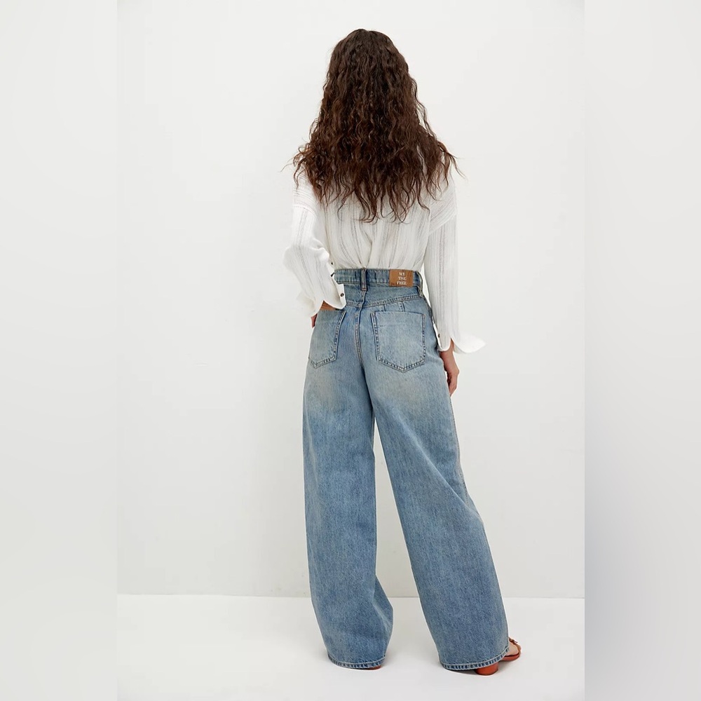 Free People We the Free CRVY Gia Wide-Leg Jeans - Picture 2 of 8